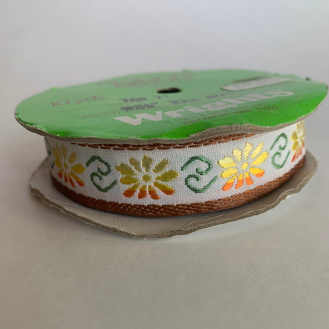 Wright Ribbon Vintage Wrights Carefree Ribbon, Partial Roll, Floral - Etsy