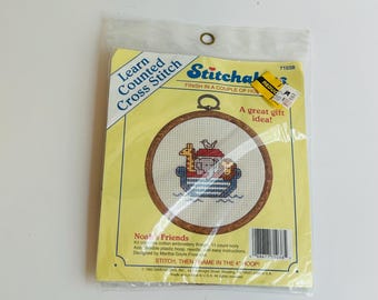 Kit de manualidades de los amigos de Noé, de Vintage Stitchables