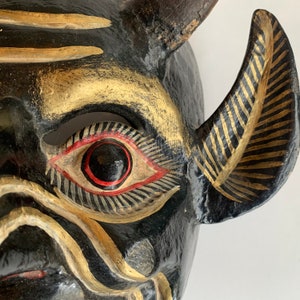 Vintage Diablo Dancing Mask, Mexican Folk Art, Devil With Horns - Etsy