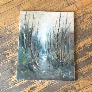 Vintage Original Painting, Trees, Signed