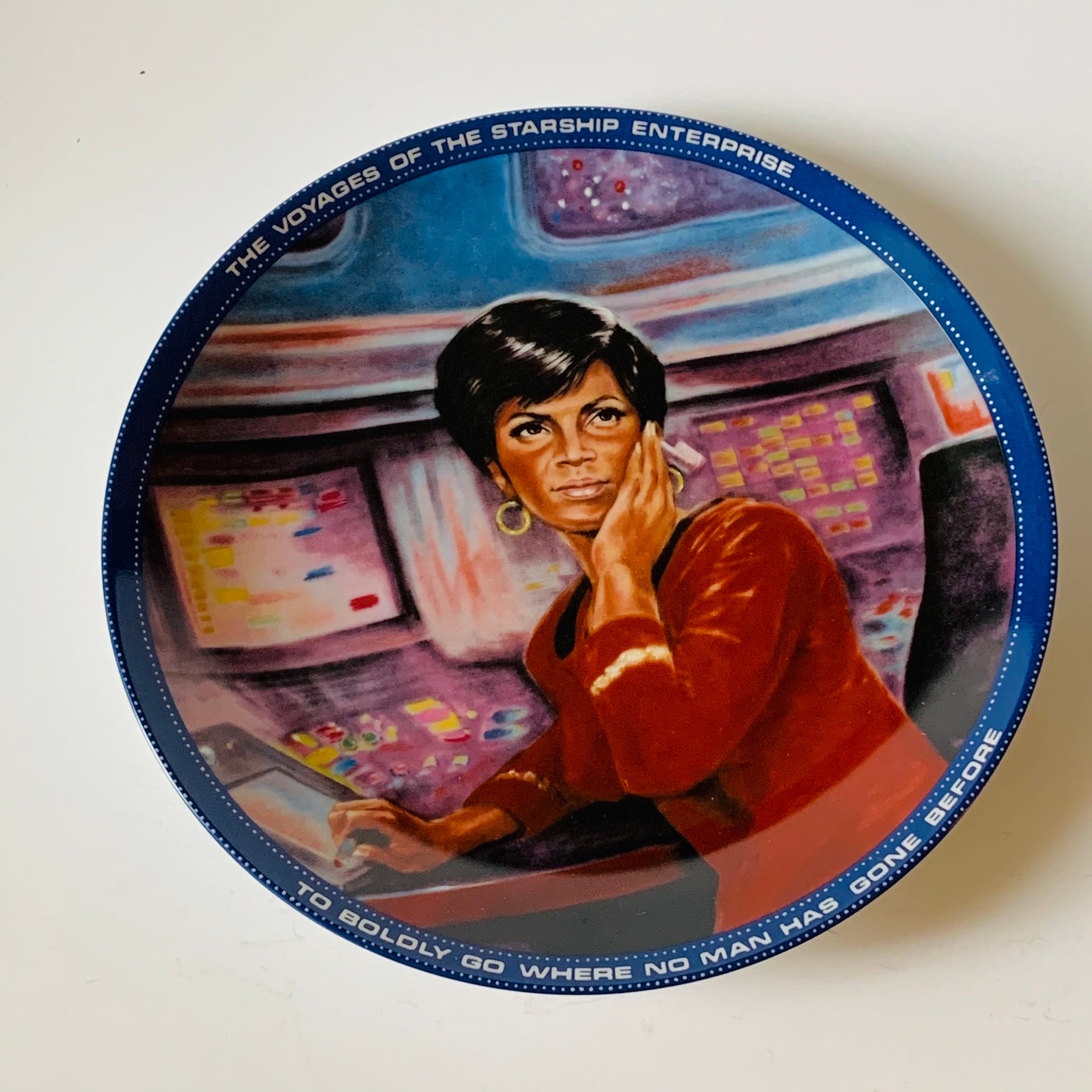 1991 Hamilton Gifts Starship Enterprise Star Trek Small Decorative Plate