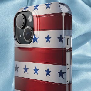 iPhone Case, American Flag Design, Independence Day Gift, Memorial Day, Summer Celebrations, Patriotic Phone Cover, Slim Case for Fourth of