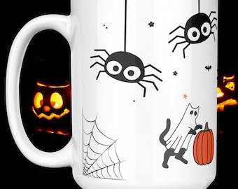 Spider Halloween Coffee Mug: Spooky Season Ceramic Mug