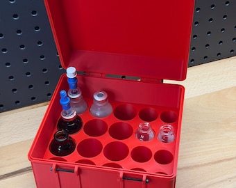 Caja de almacenamiento PREMIUM para viales mixtos (con capacidad para viales de varios tamaños) - Opción personalizada