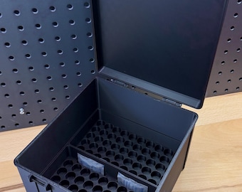 Estuche para viales de péptidos de 3 ml con paquete Premium FREEZER UPGRADE (capacidad para 300 viales, incluye dos bandejas de inserción).