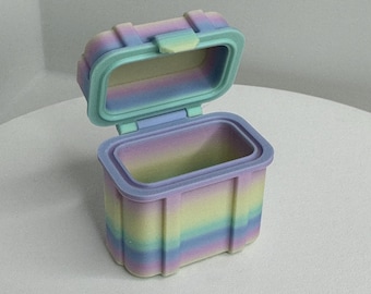 Pre Printed - 3ml Peptide GLP-1 Vial Case Storage box for Storage - Limited Availability Color (matte rainbow frosting) - holds 2 vials