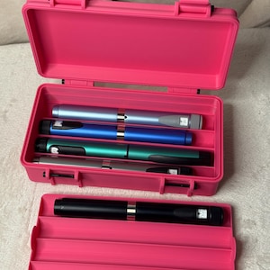 Peptide Pen Storage Case Premium - with space for 4 pens plus (needles and wipes or 4 additional pens) 8 Pens