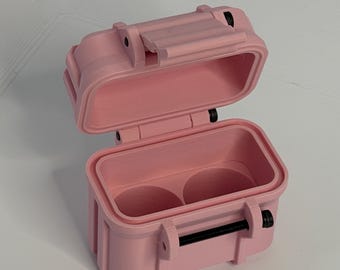 Estuche de almacenamiento para viales de péptidos de 5 ml preimpreso PREMIUM - rosa mate - (capacidad para 2 viales)