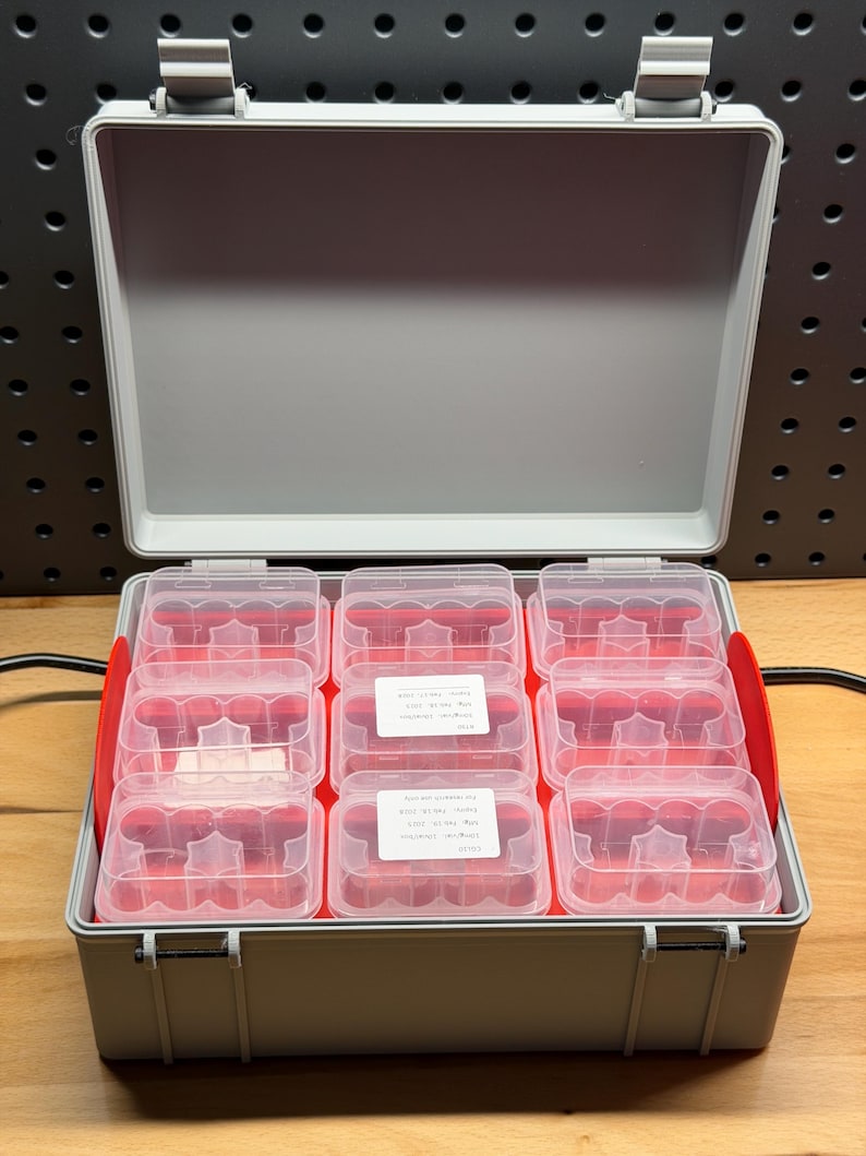Estuche para kit de péptidos de 3 ml - Caja premium para almacenamiento de GLP-1 (capacidad para 18 kits/180 viales) - Disponible en nuevos colores 3x3x2 (18 kits)
