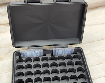 Estuche preimpreso para viales de péptidos de 3 ml con paquete Premium FREEZER UPGRADE (capacidad para hasta 40 viales) - Gris oscuro