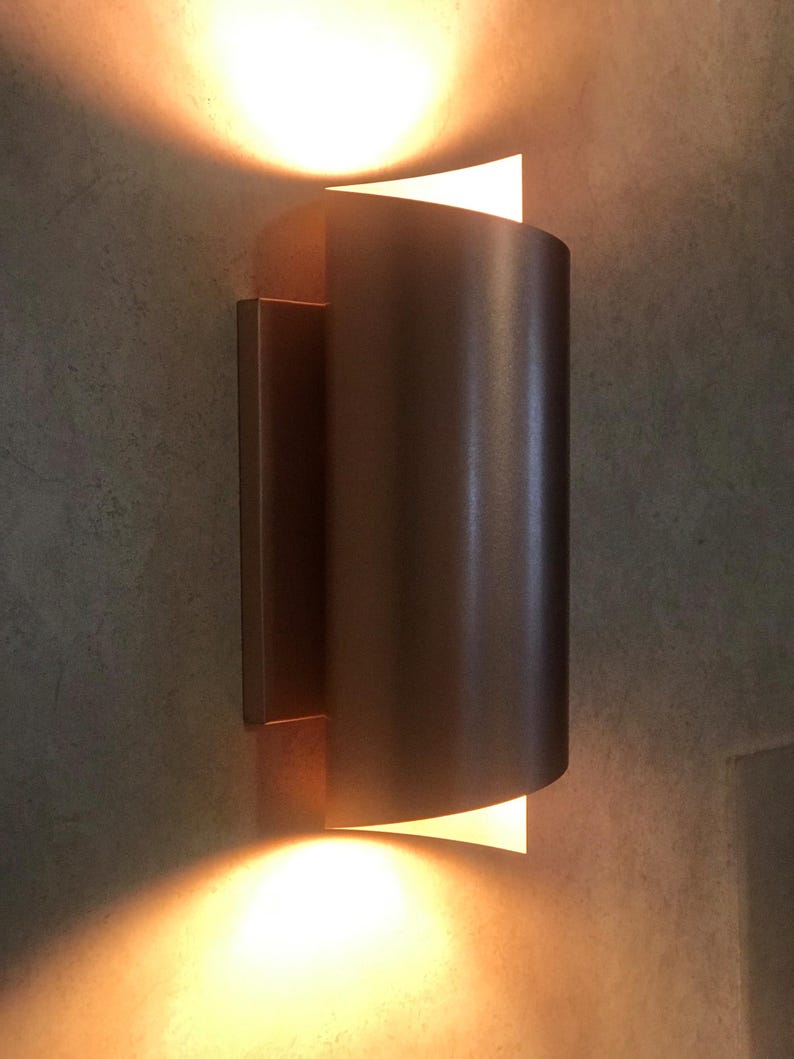 Made in US, Handcrafted Copper Scroll Sconce. up and Down Lighting. Can ...