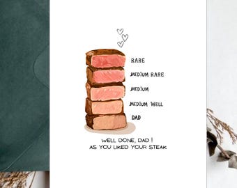 Funny Father's Day Card: BBQ Lover Dad Birthday Card