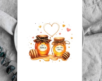 You're My Honey Greeting Card: Anniversary, Couple, Friendship