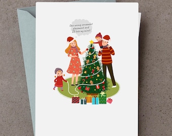 Funny Christmas Card: Family Sarcastic Christmas Celebration