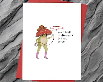 Circling Around You Valentine's Day Card: Funny Card for Anniversary. Birthday and Just Because