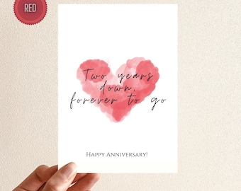 One Year Anniversary Card | Kraft Greeting Card