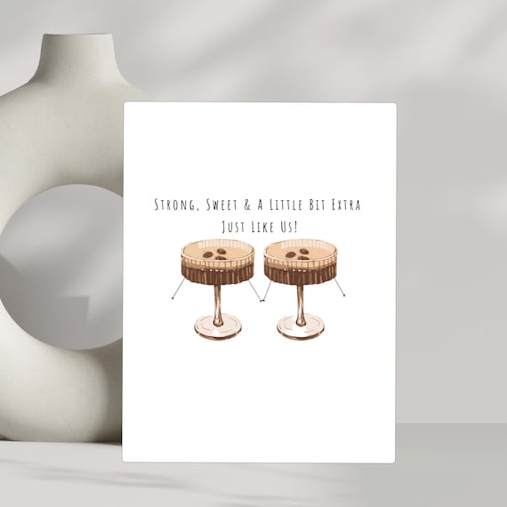 Funny Espresso Martini Greeting Card | Best Friend, Couple Gift
