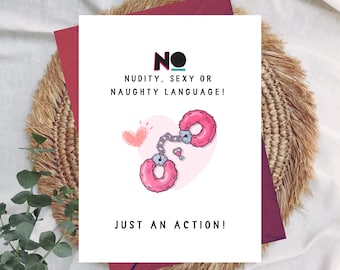 Funny Love Card | Naughty Handcuffs Anniversary Card
