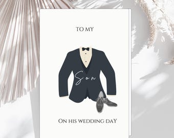 To My Son Wedding Card: Handmade Kraft Card (4.25x5.50)