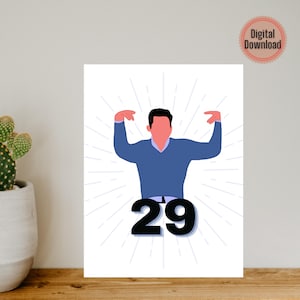 Schmidt Geburtstagskarte | 29 New Girl Bday Karte | Digitaler Download Print Karte | Neunundzwanzig | Blanko Geburtstagskarte | Sofortiger Download Grußkarte