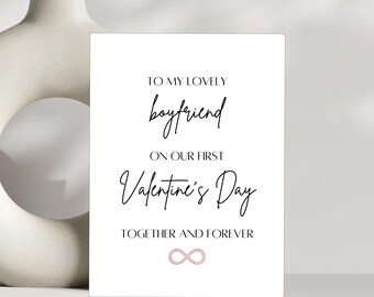 First Valentine's Day Card for Boyfriend | Greeting Card