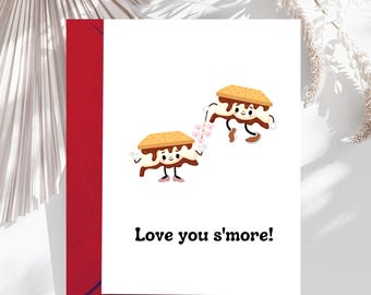 Funny S'more Love Card: Pun Anniversary, Birthday, Valentine's Day