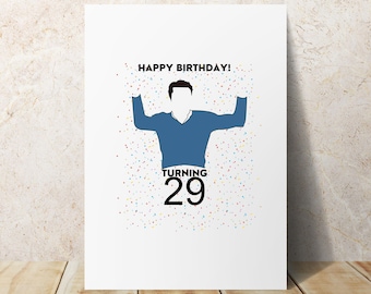 Schmidt Birthday Card | 29 New Girl Bday Card | Digital Download Print Card | Twenty-Nine | Blank Bday Card | Greeting Card for 29th Bday
