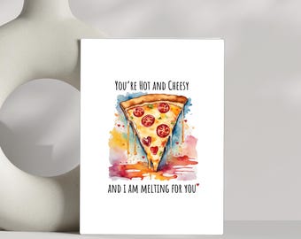 Funny Pizza Valentine's Day Card | Anniversary Greeting