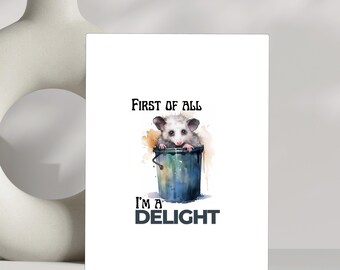 Angry Possum Card: Sarcastic Birthday Greeting