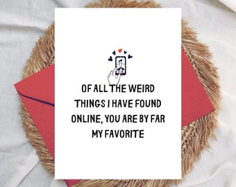 Funny Anniversary Card | Online Dating App Greeting Card