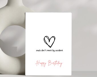 Funny Anniversary Card: Souls Don't Meet By Accident