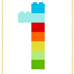 bunte Bauzahlen 1-10 für Duplo, Spielen und Lernen mit digitalen Duplo Baukarten, Bauen, Zahlen, Pädagogisch, Zahlen 1-10, Zahlen