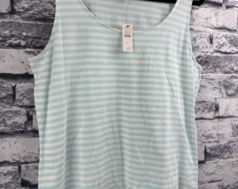 Talbot's Striped Scoop-Neck Tank
