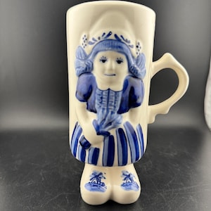 Delft Blue Hand Painted Dutch Girl Mug