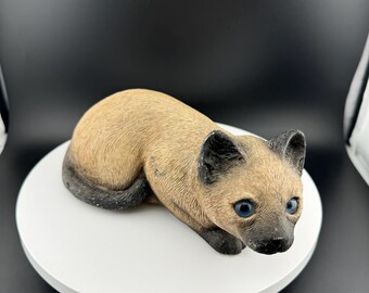 サンディキャスト ヴィンテージ 猫の置物：サンドラ・ブルーのサイン