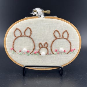 Handmade Framed Bunny Embroidery