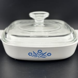 Cornflower Blue by Corning -   .75 Qt Square Casserole with Lid