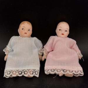 Vintage Porcelain Bisque Miniature Doll