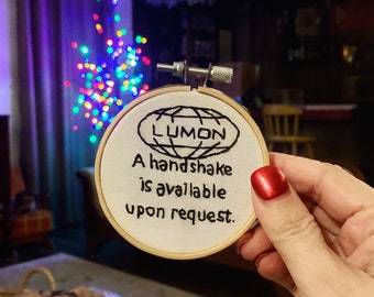 Severance quote  - hand embroidery hoop art