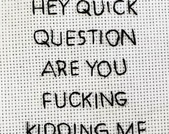MADE TO ORDER - Quick question -   hand embroidery 4x6 ready to frame