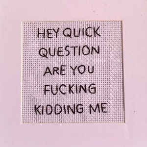 MADE TO ORDER - Quick question -  framed hand embroidery 4x6