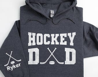 Personalized Sleeves, Hockey Dad Sweatshirt, Sport Dad, Custom Sports, Custom Gifts for Dad, Personalized Sports Dad, Gift for Father&#39;s Day