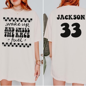 Custom Racing Shirt, Motocross Tee, Pit Crew Outfit, Personalized Name and Number Racing Shirt, Motomom Gift, BMX, Dirt Bike, Motosports