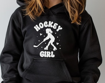 Hockey Girl Youth Hoodie, Hockey Player Gift, Hockey Kids Sweater, Hockey Season, Hockey Game Day, Hockey Girl Sweatshirt, Hockey Girl Gift