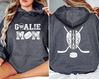 Custom Hockey Goalie Mom Sweatshirt, Personalized Hockey Name, Hockey Mom Hoodie, Hockey Game Day, Hockey Season, Custom Gift for Hockey Mom