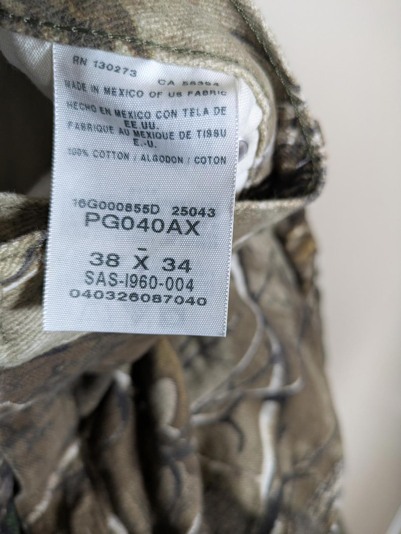 Wrangler Realtree camouflagedenim jeans maat 36 x 34 Gorpcore Granola-broek afbeelding 3