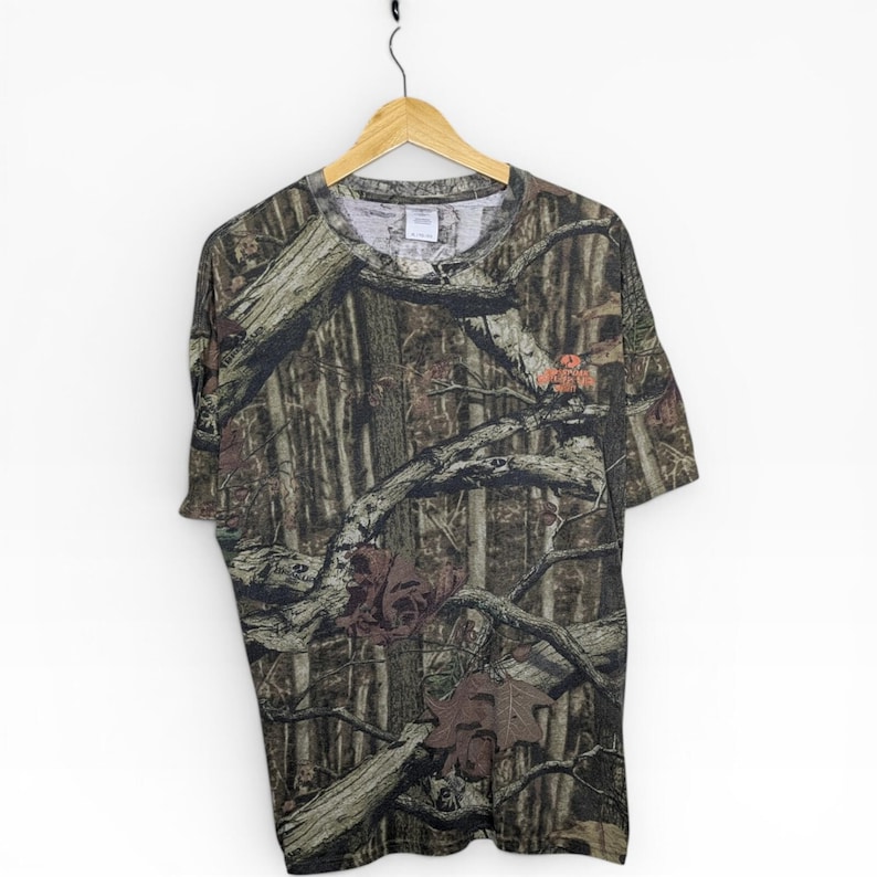 Koszulka męska Vintage Y2K Mossy Oak Camoflauge w rozmiarze XL Gorpcore Granola Hunting zdjęcie 1