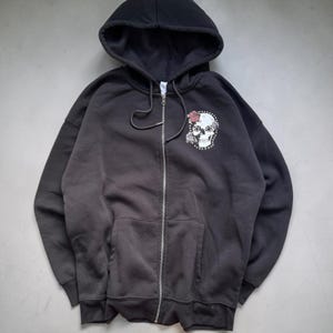 Y2k Skull Zip Up - Etsy