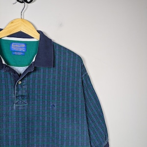 Vintage 90s Pendleton Tartan Plaid Short Sleeve Polo Shirt Mens XL Canada Made image 4