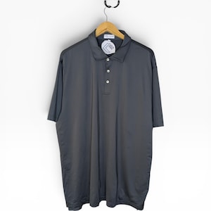 Peter Millar Summer Comfort Men's Size XXL Gray Polo Golf Shirt Short Sleeve SDI